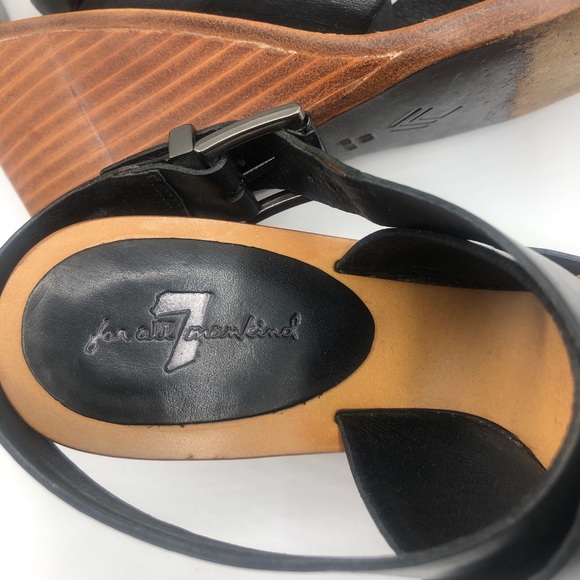 7 For All Mankind Strappy Wedge Sandals - Picture 10 of 10